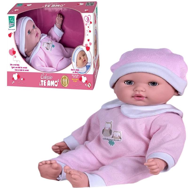 bebe（感謝） Boneca Abre e Fecha Olhos Corpinho de Tecido 32CM Bebe Realista